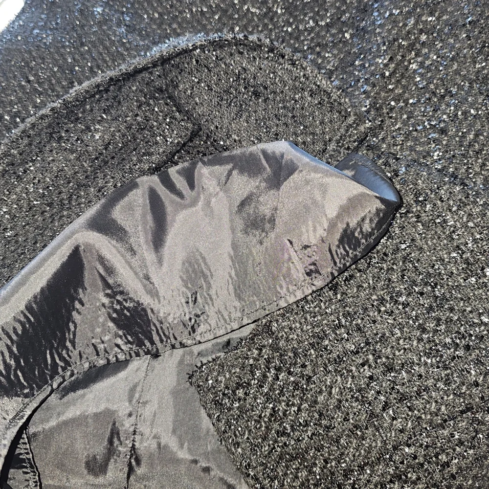 NWT Rare Editions Black Metallic Tweed Lined Dress with Crytal Bows Girls Sz 16